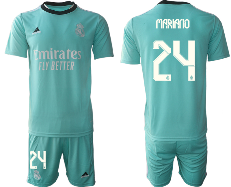 Men 2021-2022 Club Real Madrid second away Light blue #24 Soccer Jersey